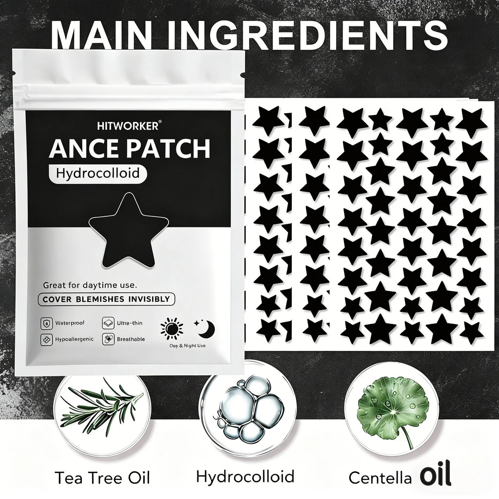 Hydrocolloid Pimple Patches with Tea Tree Oil - Bulk Pack