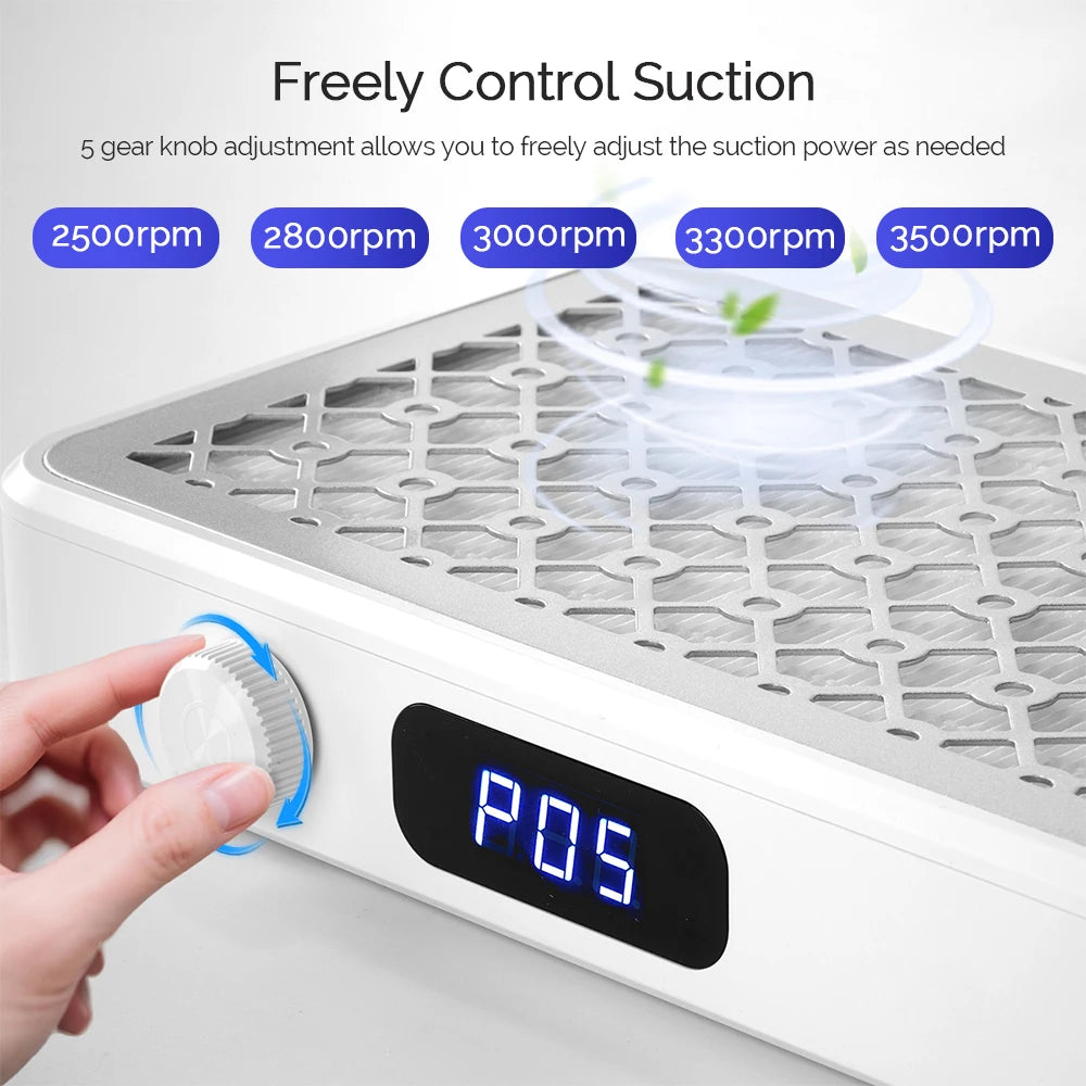 Brushless Nail Dust Collector with Vacuum