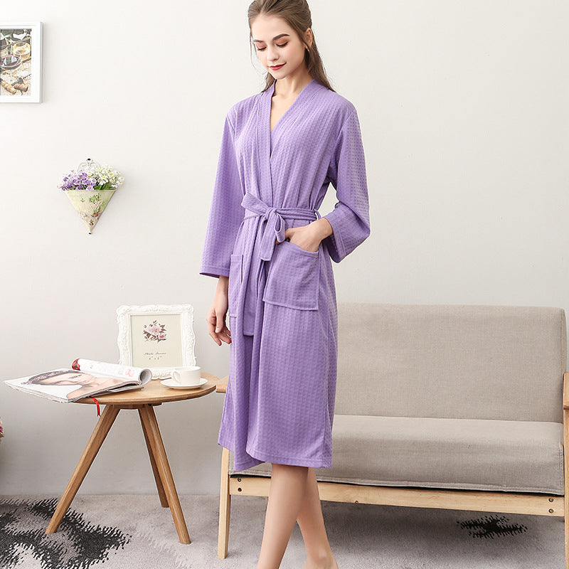 Women's Waffle Knit Bathrobe