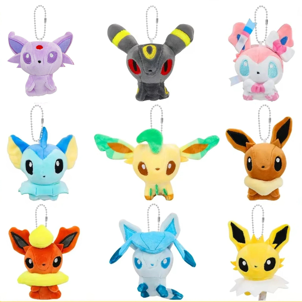 Eevee Evolution Plush Keychains