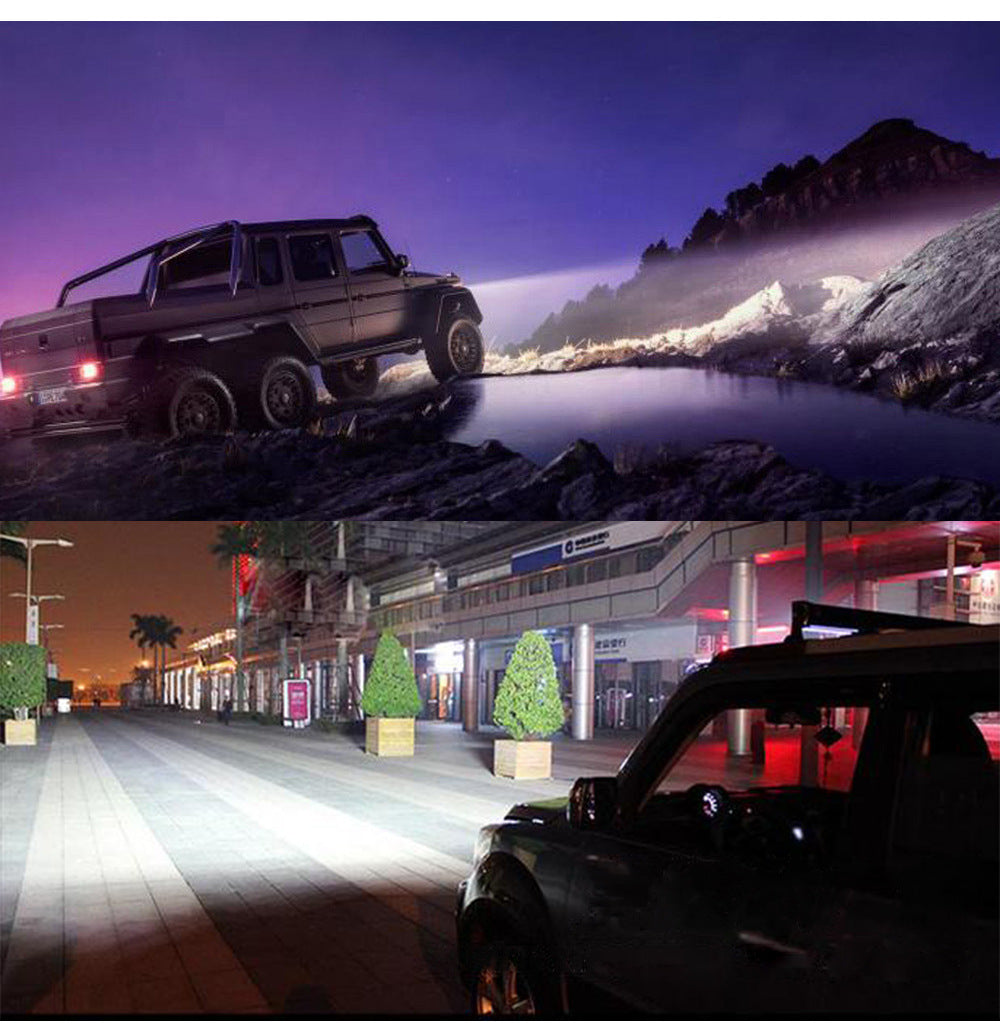 High-Brightness Led Work Spotlight, 20-Lamp Work Light, Double-Row Strip Light, Off-Road Vehicle Car Modified License Plate Light