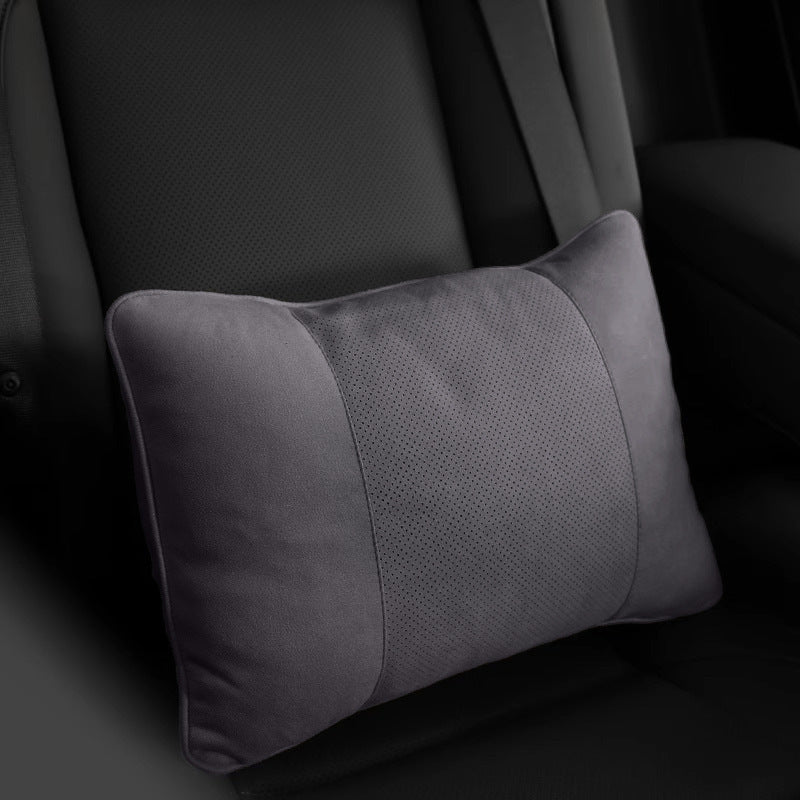 Car Headrest and Lumbar Support for Mercedes S-Class, Perforated Breathable Neck Pillow, In-Car Cushion, Pair of Breathable Neck Pillows