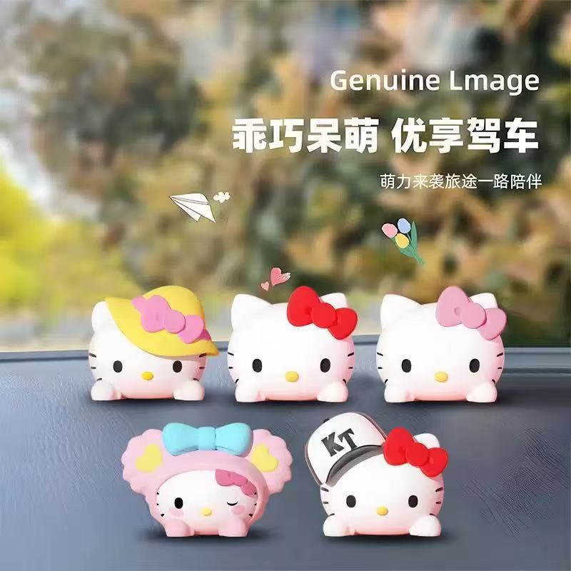Hellokitty Hello Kitty Dashboard Decoration Cartoon Internet Celebrity Car Interior Kt Cat Car Ornament