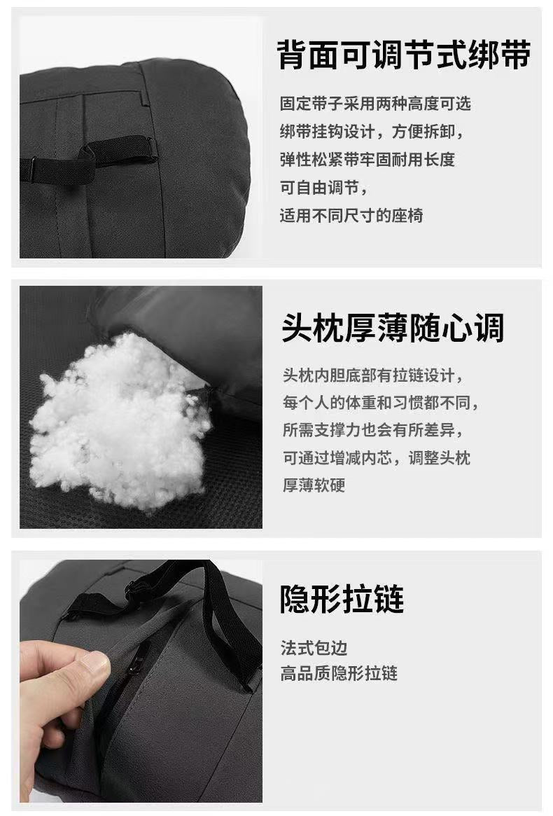 Car Headrest and Lumbar Support for Mercedes S-Class, Perforated Breathable Neck Pillow, In-Car Cushion, Pair of Breathable Neck Pillows