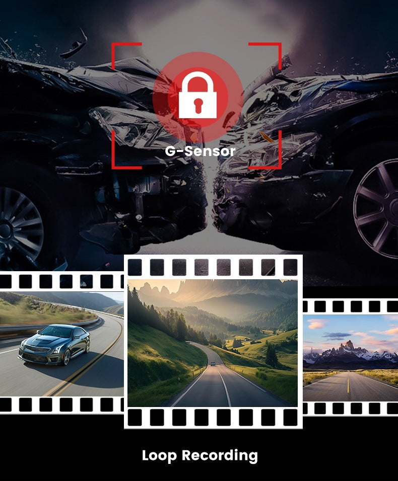 2025 New Cross-Border High-Definition 4K 3inch Driving Recorder Front and Rear Dual Recording Night Vision High-Definition Car Recorder