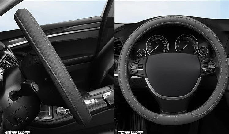 Car Steering Wheel Cover Classic Frosted Leather Perforated Mature Handle Cover 4S Shop Car Factory Cross-Border Wholesale Export