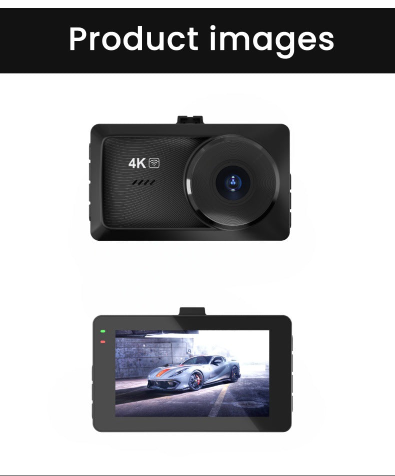 2025 New Cross-Border High-Definition 4K 3inch Driving Recorder Front and Rear Dual Recording Night Vision High-Definition Car Recorder