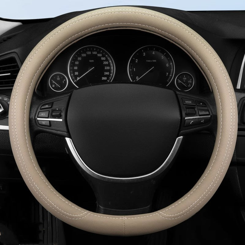 Car Steering Wheel Cover Classic Frosted Leather Perforated Mature Handle Cover 4S Shop Car Factory Cross-Border Wholesale Export