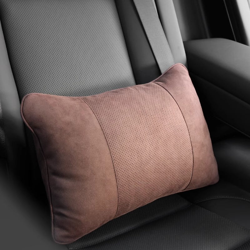 Car Headrest and Lumbar Support for Mercedes S-Class, Perforated Breathable Neck Pillow, In-Car Cushion, Pair of Breathable Neck Pillows