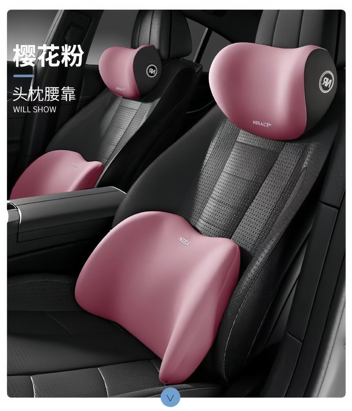 Car Waist Shoulder Pillow Car Pillow Seat Cushion Car Pillow Memory Cotton Waist Back Cushion Car Headrest
