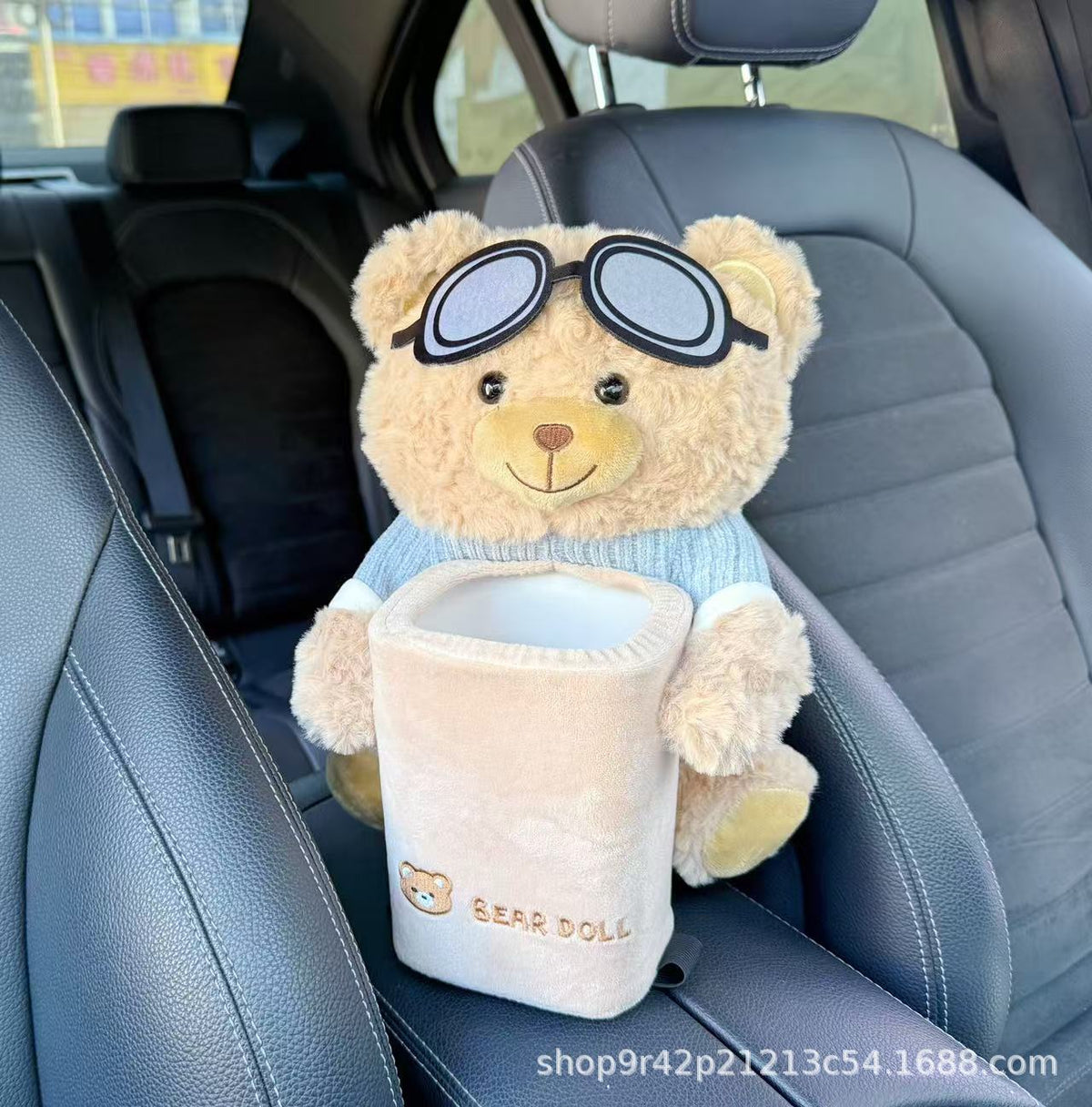 Car Puppy Tissue Seat Back Multifunctional Car Hanging Cartoon Cute Tissue Box Cover Women's Stuffed