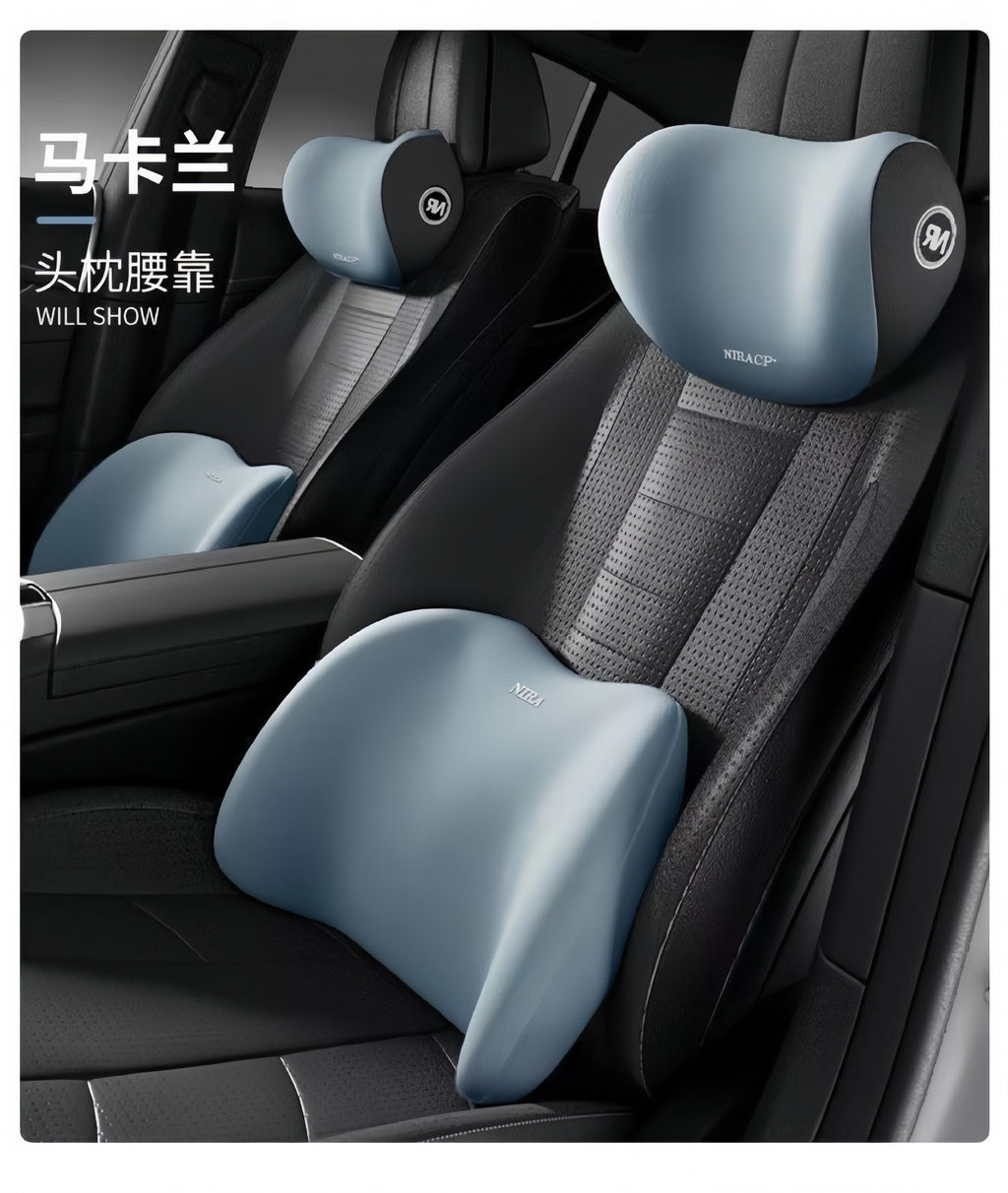 Car Waist Shoulder Pillow Car Pillow Seat Cushion Car Pillow Memory Cotton Waist Back Cushion Car Headrest
