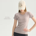 Tongmeng Seamless Elastic Yoga T-Shirt Slim Fit Quick-Dry Sports Short-Sleeve Women's Running Outdoor Breathable Fitness Top