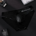 Foreign trade explosions men's briefs breathable comfortable letter sports sexy transparent egg ice silk low waist underwear head