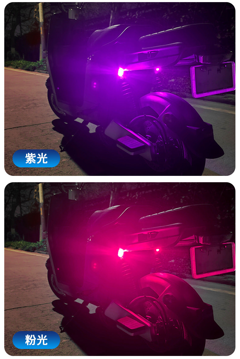 Cross-border new motorcycle electric vehicle night warning light wireless remote control aircraft light colorful anti-collision induction light