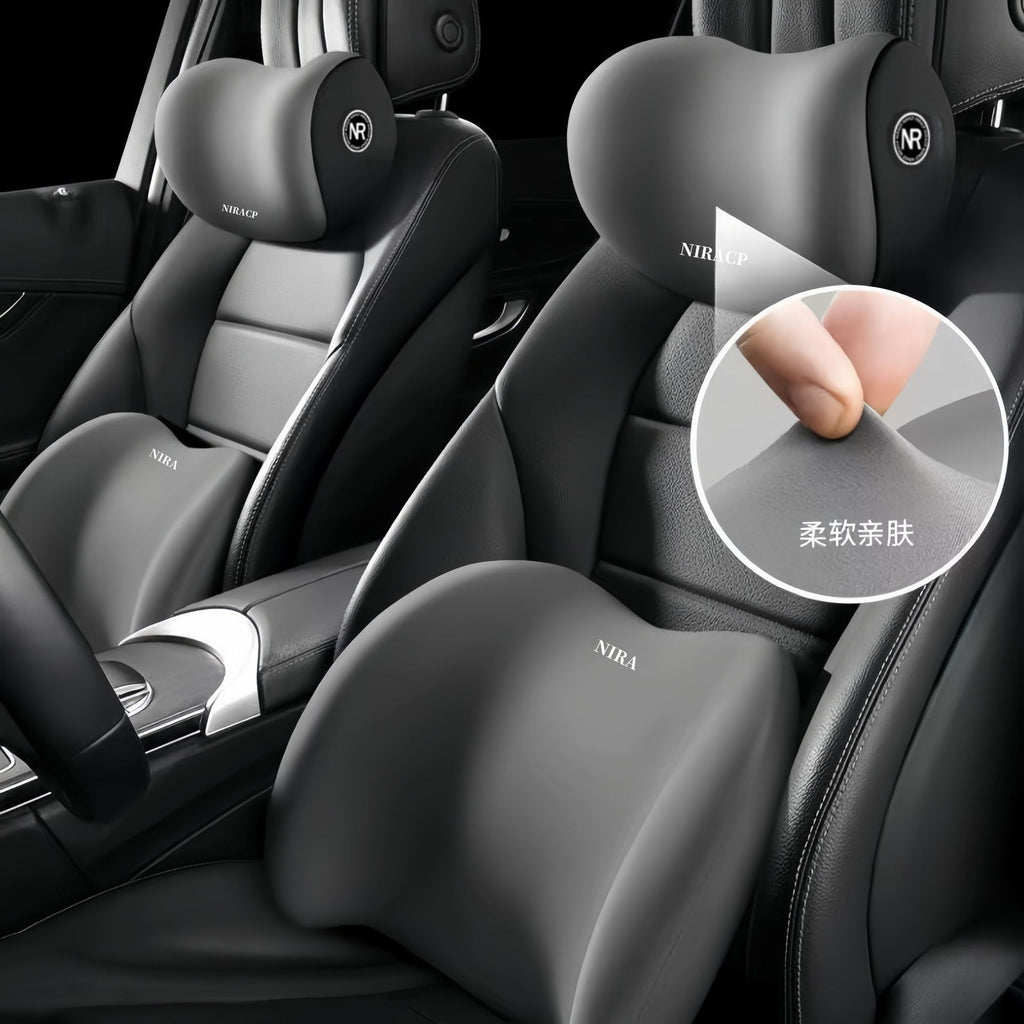 Car Waist Shoulder Pillow Car Pillow Seat Cushion Car Pillow Memory Cotton Waist Back Cushion Car Headrest