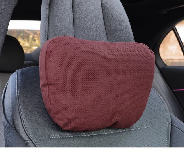 Car Headrest and Lumbar Support for Mercedes S-Class, Perforated Breathable Neck Pillow, In-Car Cushion, Pair of Breathable Neck Pillows