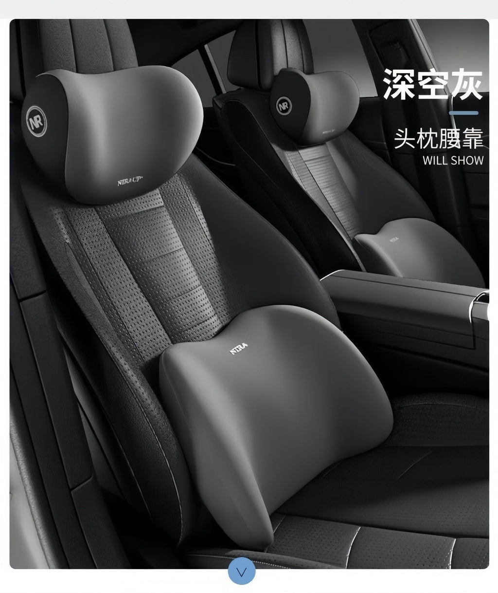 Car Waist Shoulder Pillow Car Pillow Seat Cushion Car Pillow Memory Cotton Waist Back Cushion Car Headrest