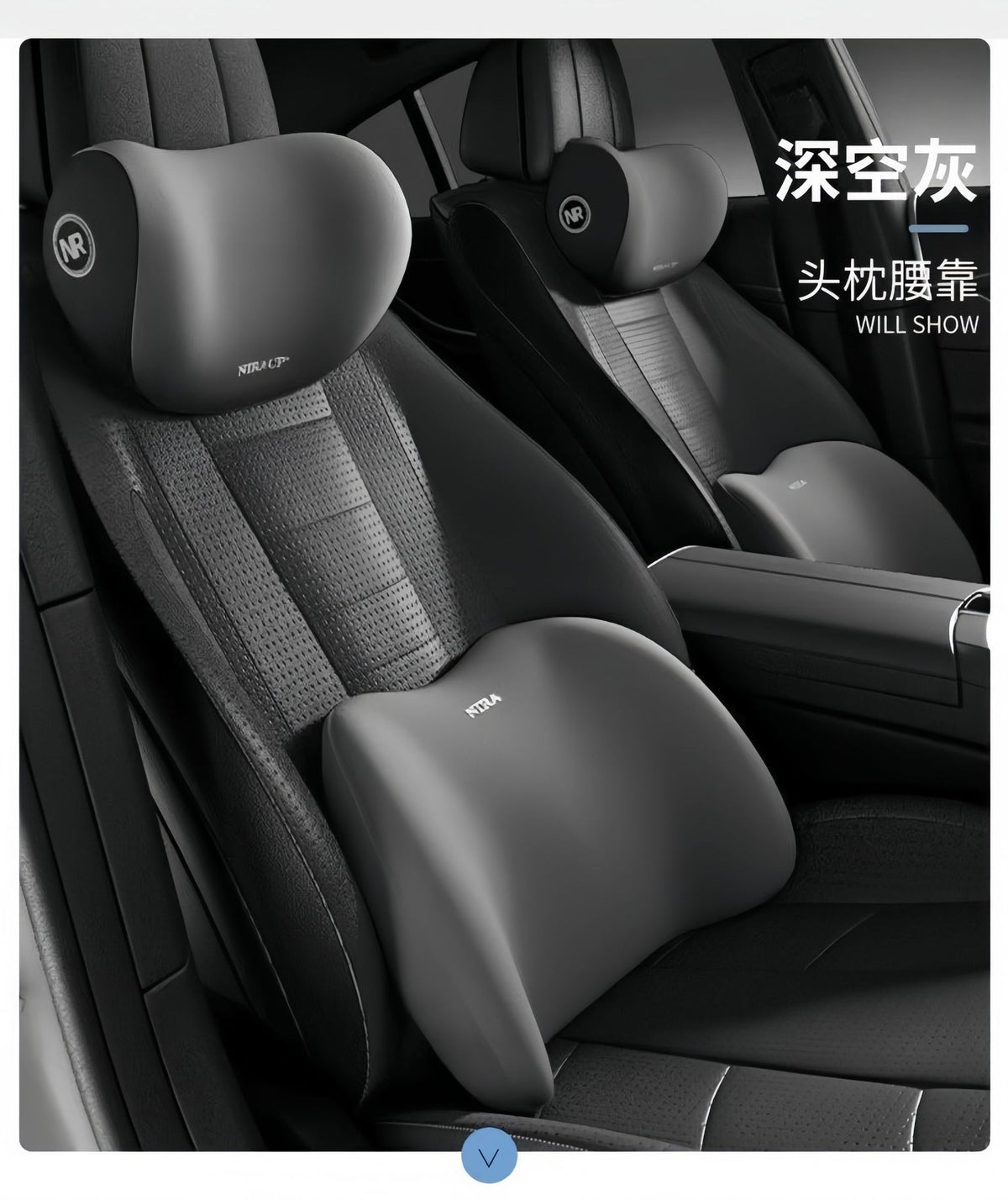 Car Waist Shoulder Pillow Car Pillow Seat Cushion Car Pillow Memory Cotton Waist Back Cushion Car Headrest