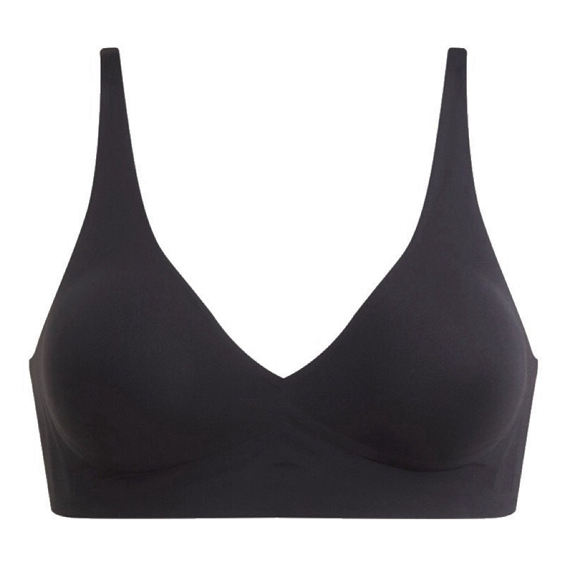 Amazon Cross-Border Best-Selling Seamless Leopard Print Underwear European and American Style Wireless Bra Full Cup Bra Source Factory