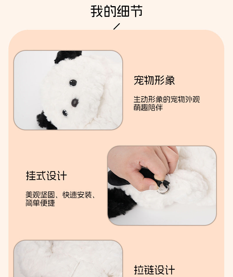 Car Puppy Tissue Seat Back Multifunctional Car Hanging Cartoon Cute Tissue Box Cover Women's Stuffed