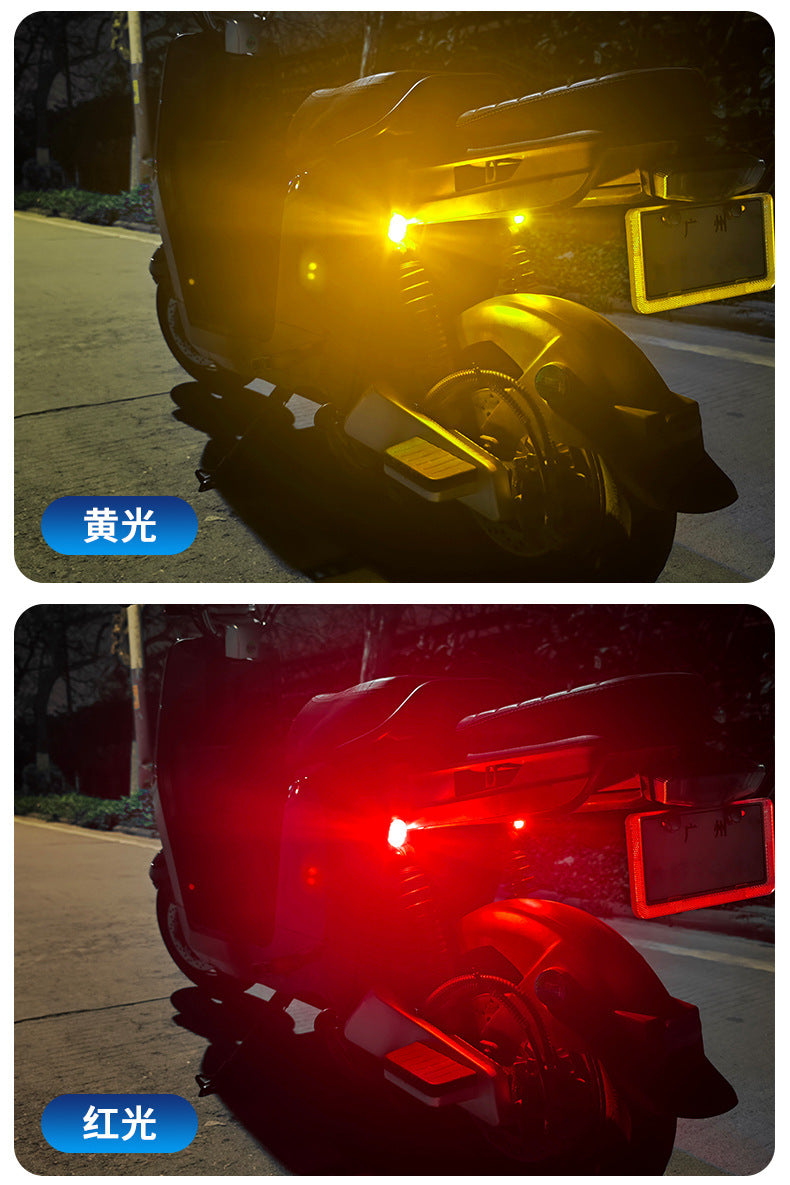 Cross-border new motorcycle electric vehicle night warning light wireless remote control aircraft light colorful anti-collision induction light