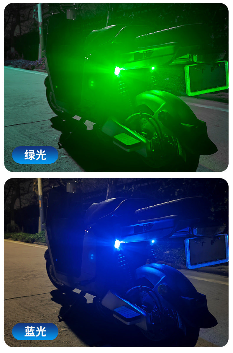 Cross-border new motorcycle electric vehicle night warning light wireless remote control aircraft light colorful anti-collision induction light