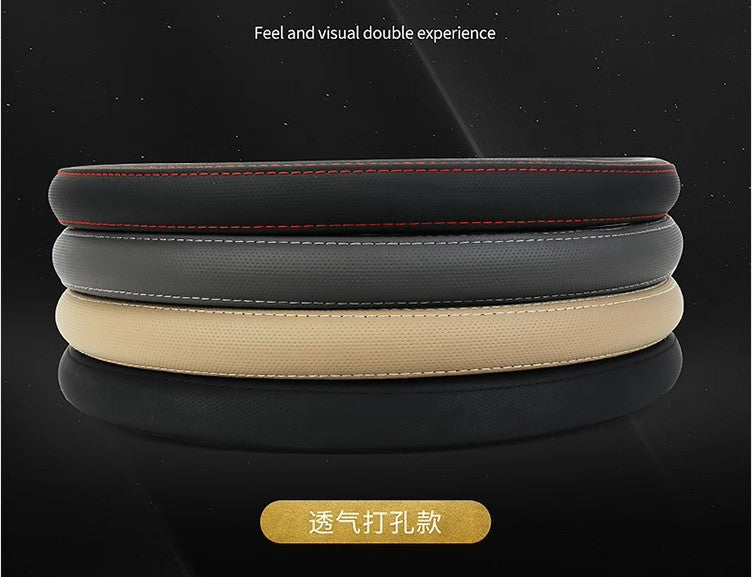 Car Steering Wheel Cover Classic Frosted Leather Perforated Mature Handle Cover 4S Shop Car Factory Cross-Border Wholesale Export