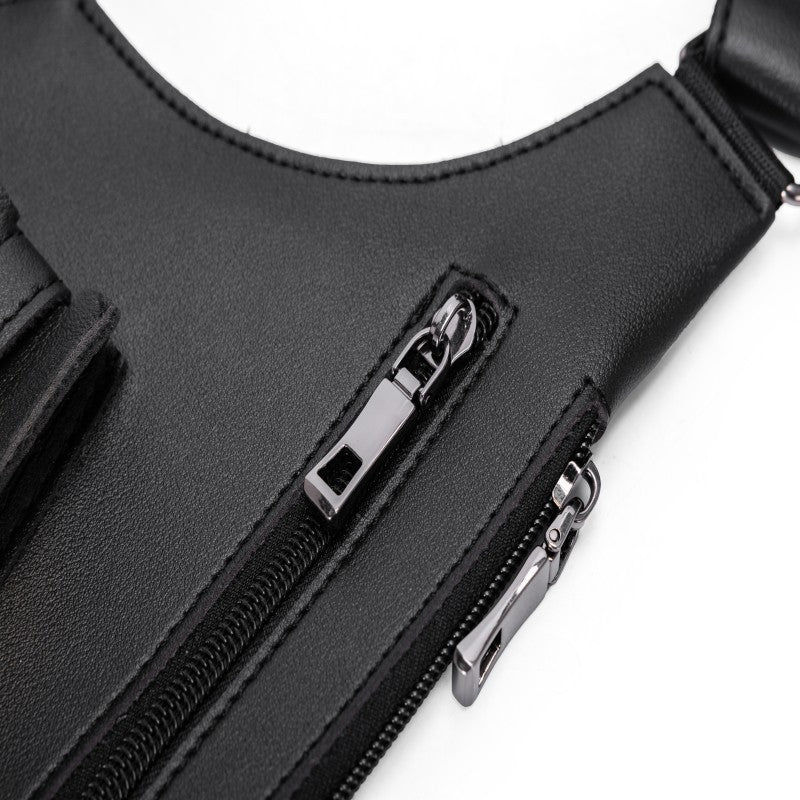 Amazon Men's Bag Retro Backpack with Underarm Satchel Multifunctional Shoulder Bag Men's Bag Outdoor Mobile Phone Bag Vest Bag
