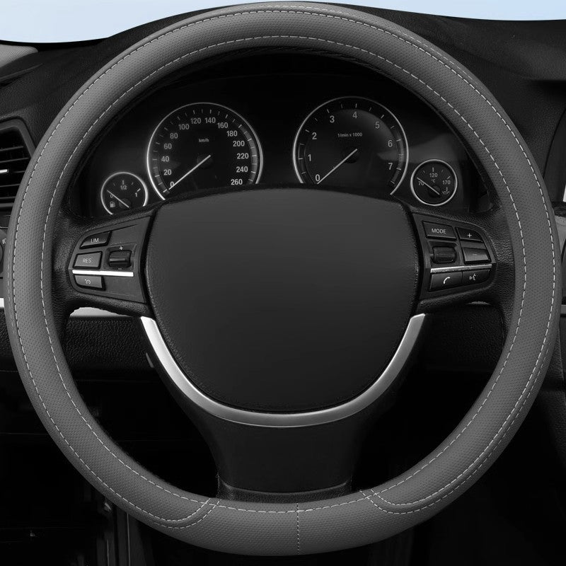 Car Steering Wheel Cover Classic Frosted Leather Perforated Mature Handle Cover 4S Shop Car Factory Cross-Border Wholesale Export