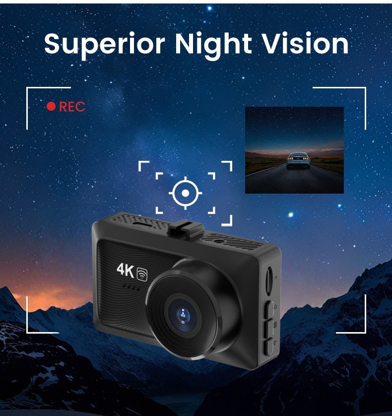 2025 New Cross-Border High-Definition 4K 3inch Driving Recorder Front and Rear Dual Recording Night Vision High-Definition Car Recorder