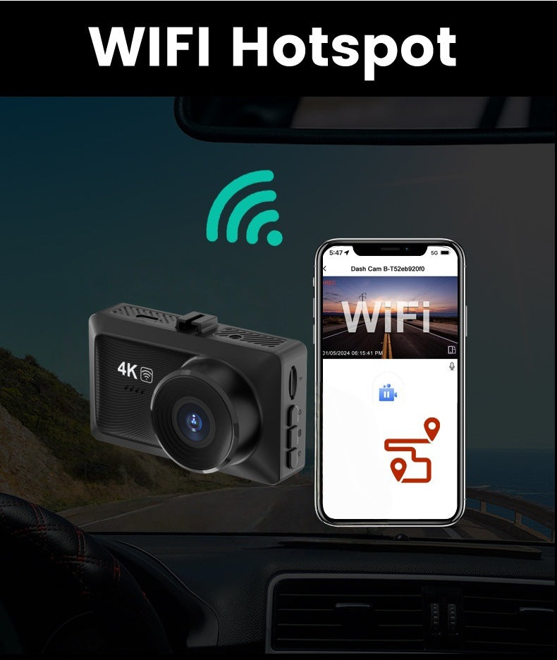 2025 New Cross-Border High-Definition 4K 3inch Driving Recorder Front and Rear Dual Recording Night Vision High-Definition Car Recorder