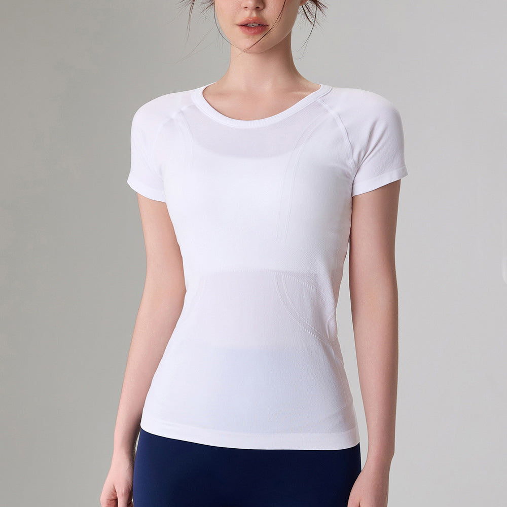Women's Seamless Quick-Dry Yoga T-Shirt