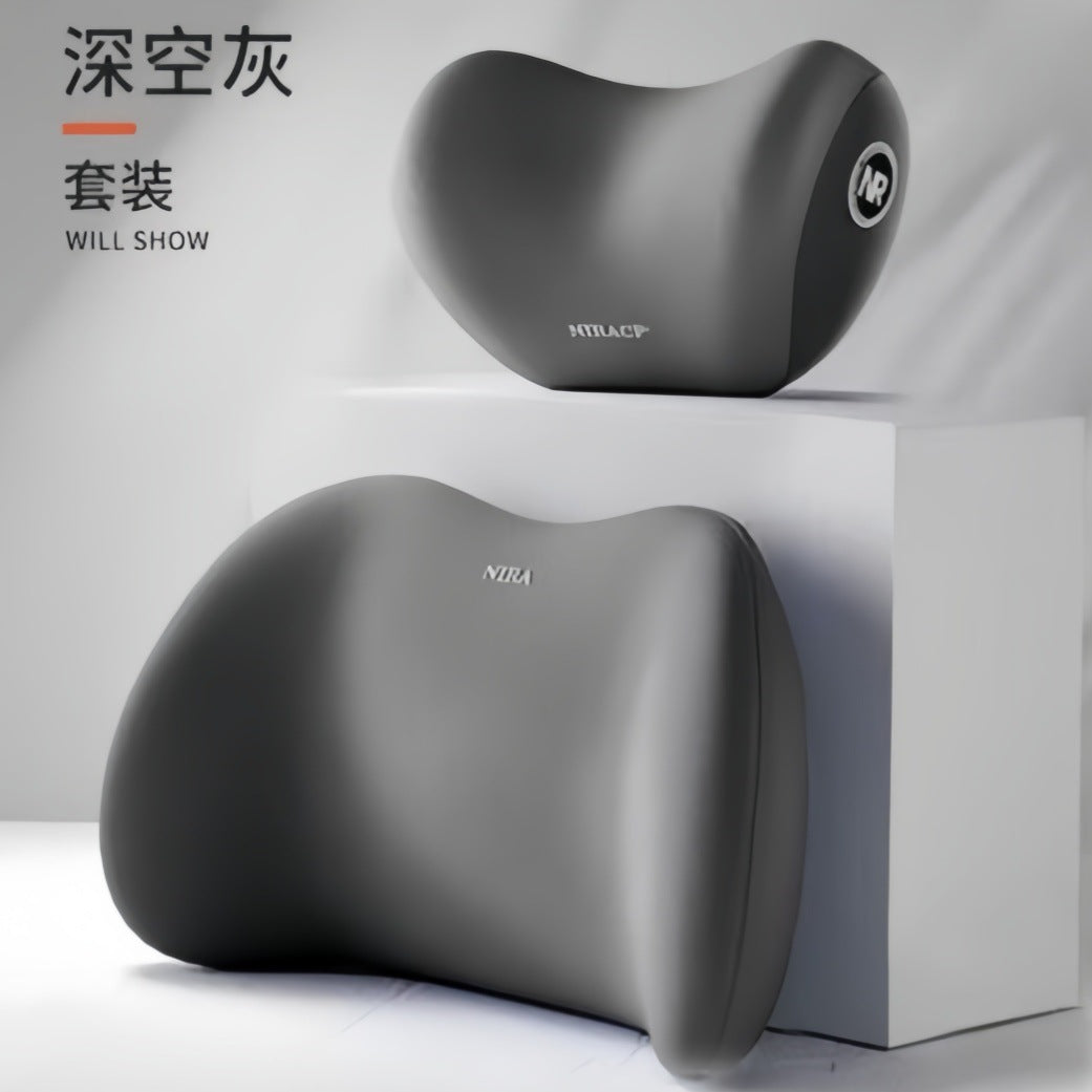 Car Waist Shoulder Pillow Car Pillow Seat Cushion Car Pillow Memory Cotton Waist Back Cushion Car Headrest