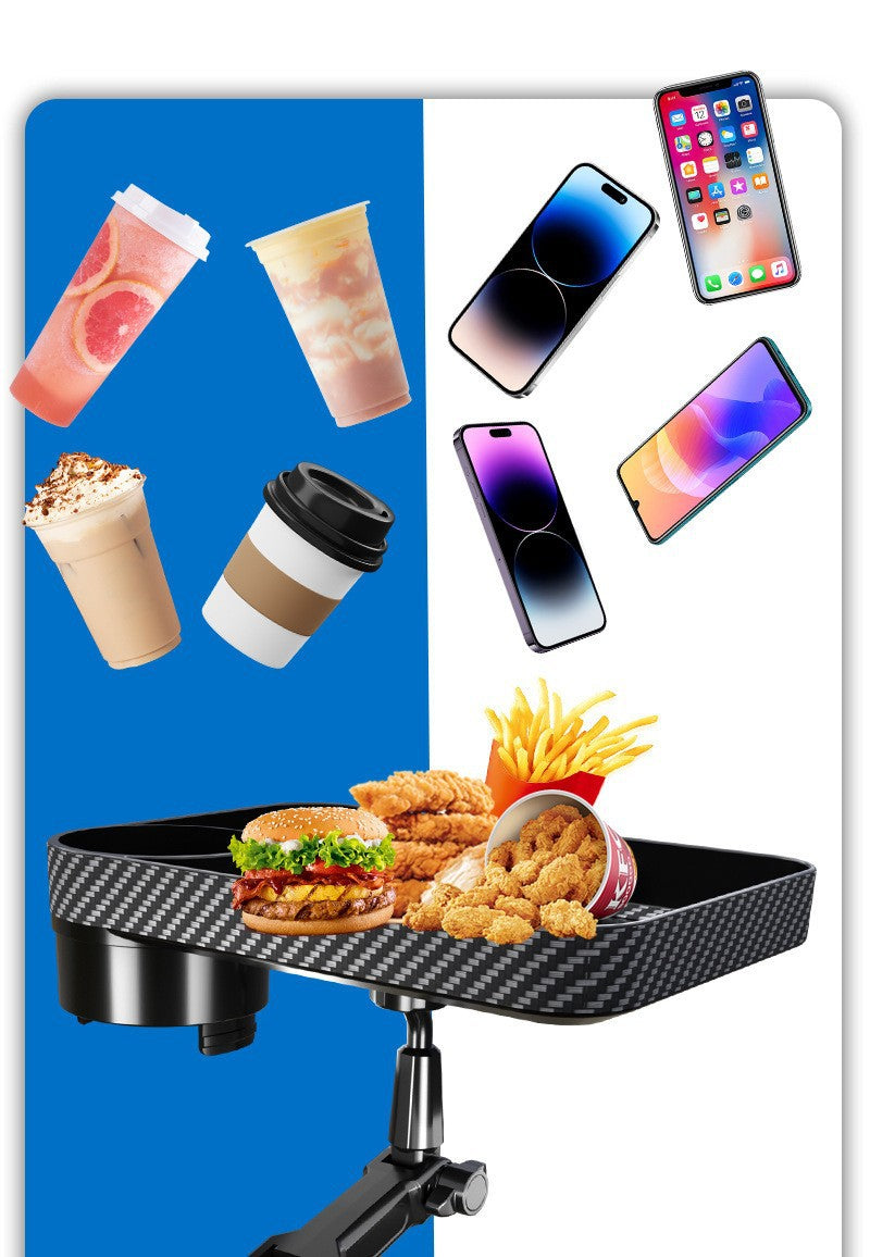 Source Factory Car-Mounted Water Bottle and Cup Holder, Rotatable Car Tray, Multifunctional Car Storage Rack for Mobile Phones