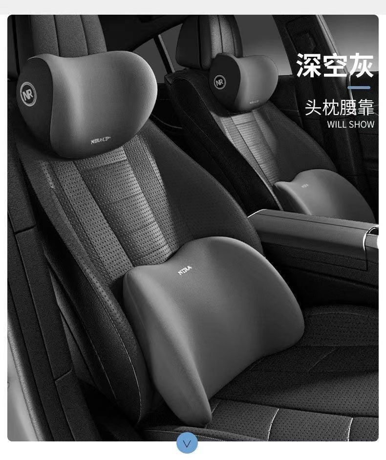 New car headrest lumbar suit car driving seat memory cotton waist protection car pillow neck pillow