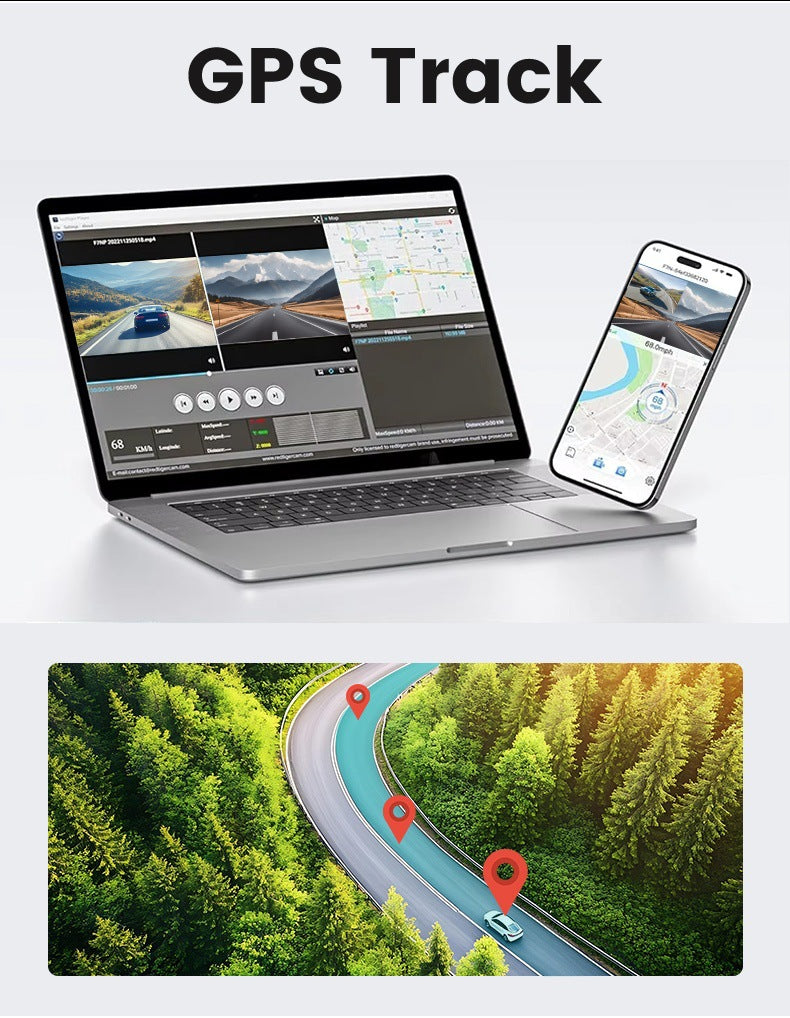 2025 New Cross-Border High-Definition 4K 3inch Driving Recorder Front and Rear Dual Recording Night Vision High-Definition Car Recorder