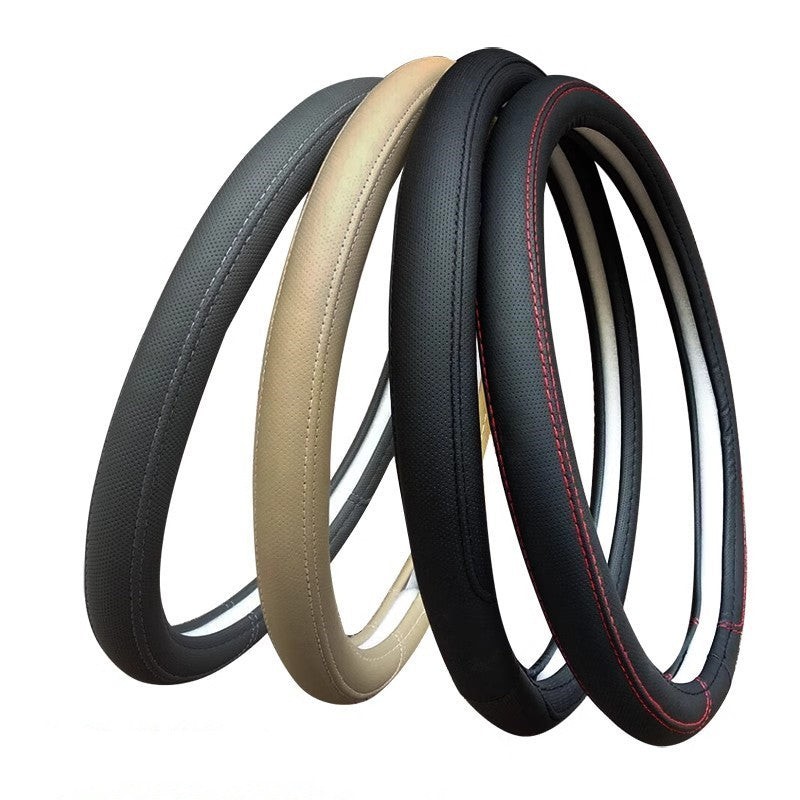 Car Steering Wheel Cover Classic Frosted Leather Perforated Mature Handle Cover 4S Shop Car Factory Cross-Border Wholesale Export