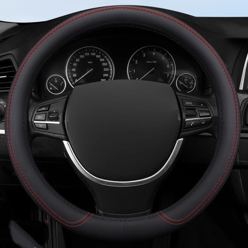 Car Steering Wheel Cover Classic Frosted Leather Perforated Mature Handle Cover 4S Shop Car Factory Cross-Border Wholesale Export