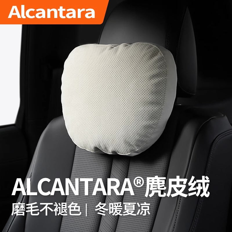 Car Headrest and Lumbar Support for Mercedes S-Class, Perforated Breathable Neck Pillow, In-Car Cushion, Pair of Breathable Neck Pillows