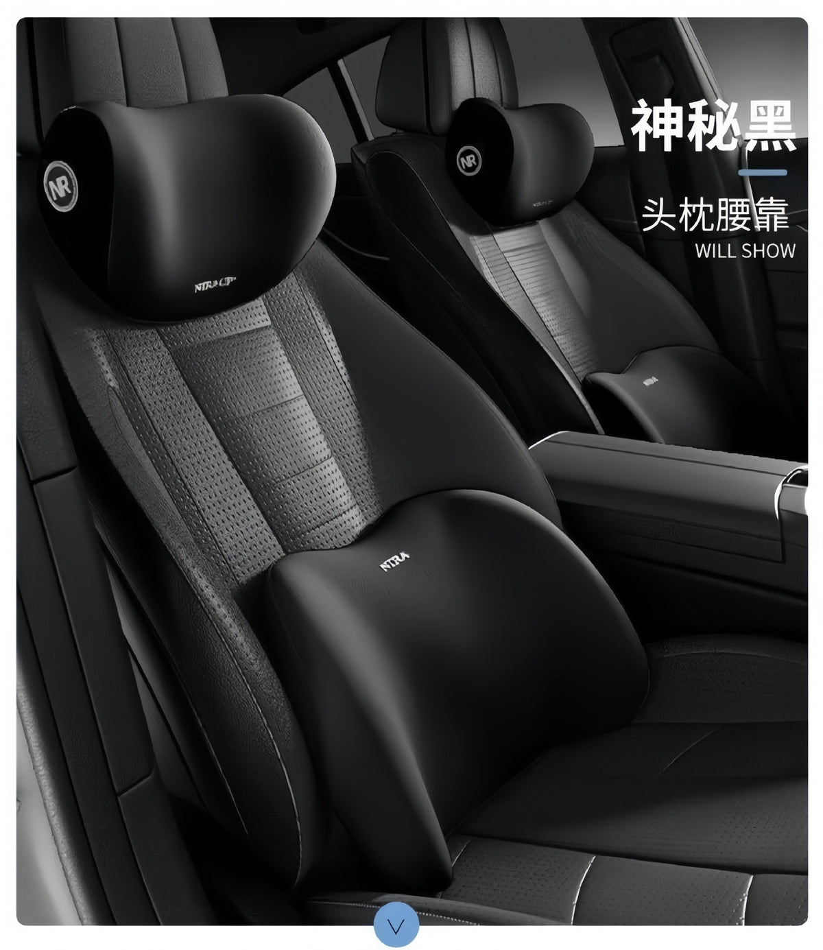 Car Waist Shoulder Pillow Car Pillow Seat Cushion Car Pillow Memory Cotton Waist Back Cushion Car Headrest