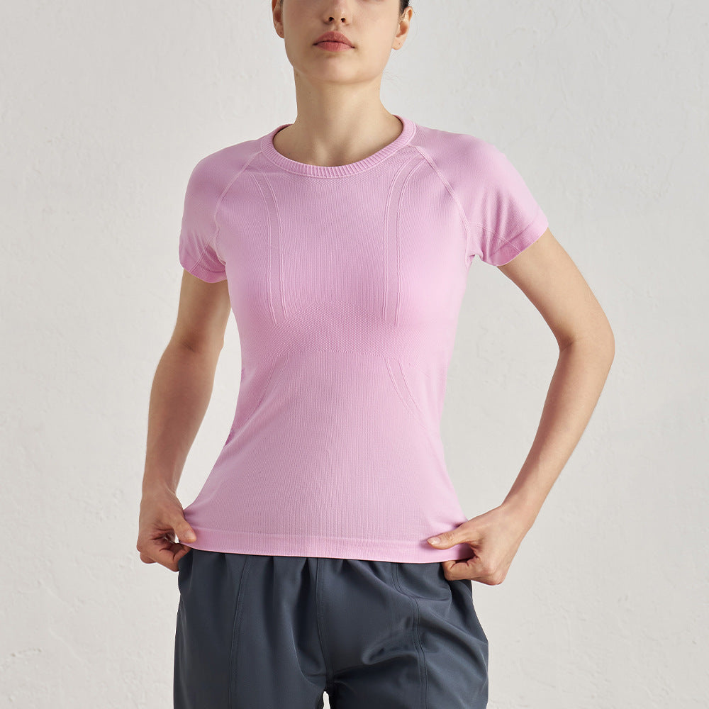 Women's Seamless Quick-Dry Yoga T-Shirt