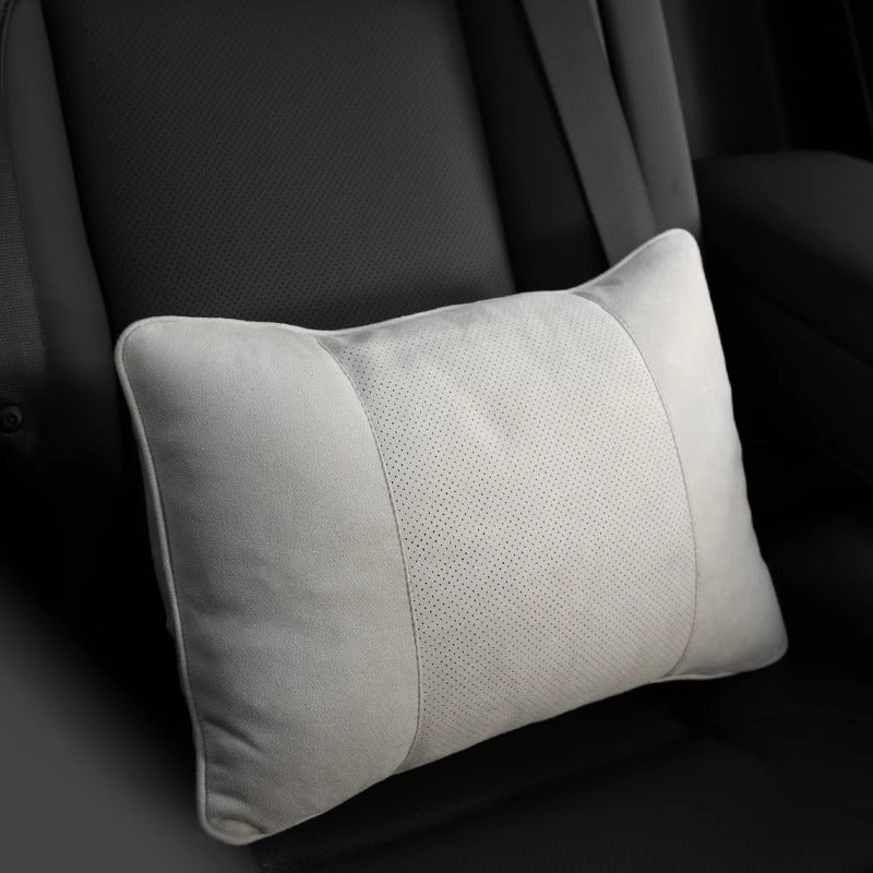 Car Headrest and Lumbar Support for Mercedes S-Class, Perforated Breathable Neck Pillow, In-Car Cushion, Pair of Breathable Neck Pillows
