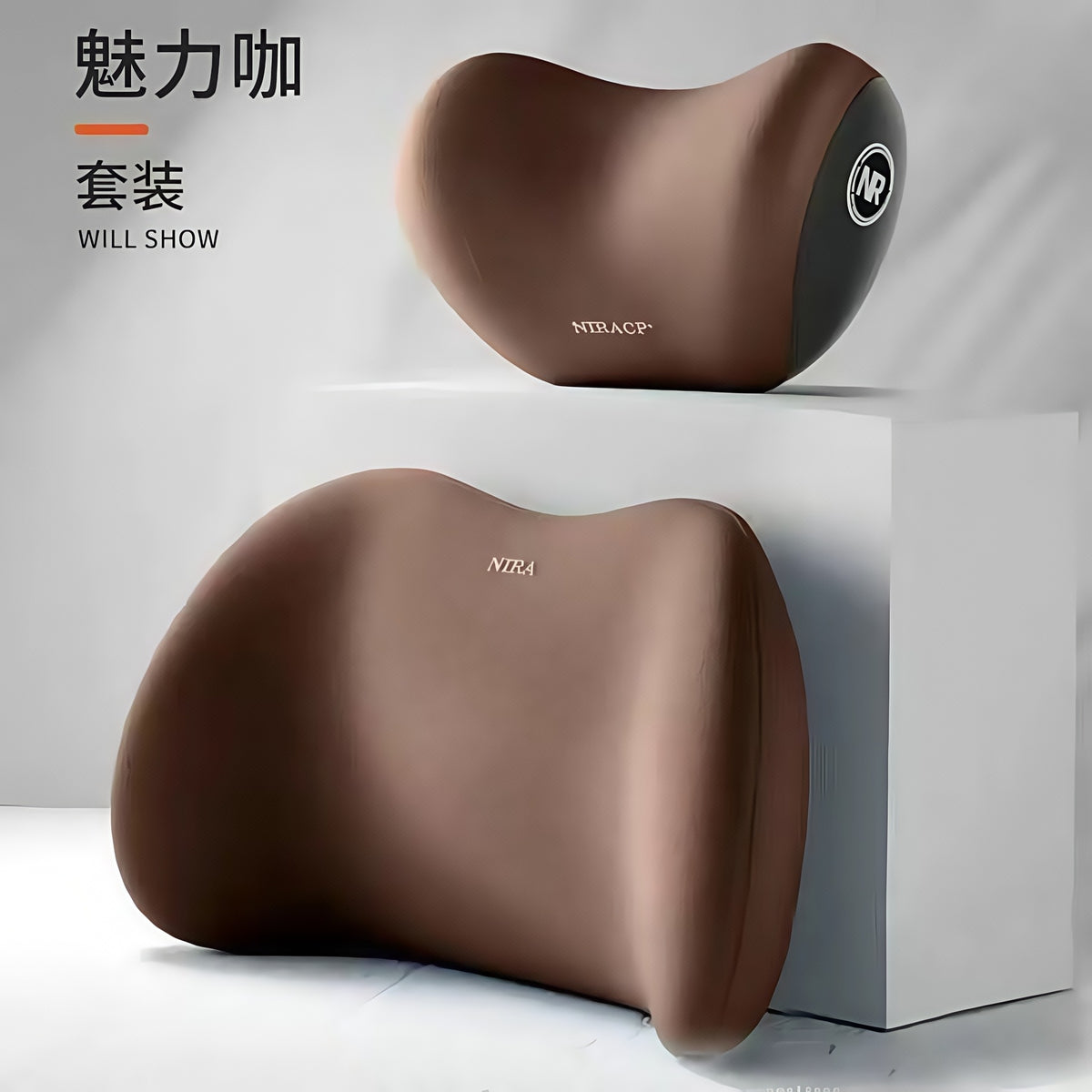 Car Waist Shoulder Pillow Car Pillow Seat Cushion Car Pillow Memory Cotton Waist Back Cushion Car Headrest