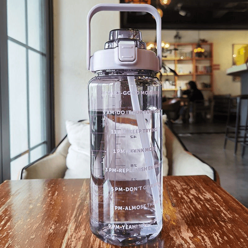 Water Cup, Super Large Capacity, High Appearance, Ton-Ton Barrel, Outdoor Sports Straw Cup, New Scale Cup, High Temperature Resistant Kettle