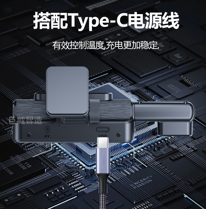 The new high-definition driving recorder three-lens front and rear double-recording car front and rear three-recording wifi mobile phone interconnection