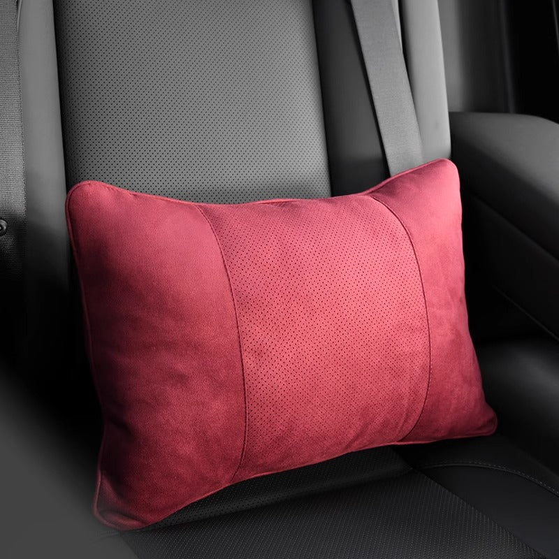 Car Headrest and Lumbar Support for Mercedes S-Class, Perforated Breathable Neck Pillow, In-Car Cushion, Pair of Breathable Neck Pillows