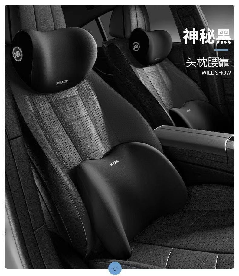 New car headrest lumbar suit car driving seat memory cotton waist protection car pillow neck pillow