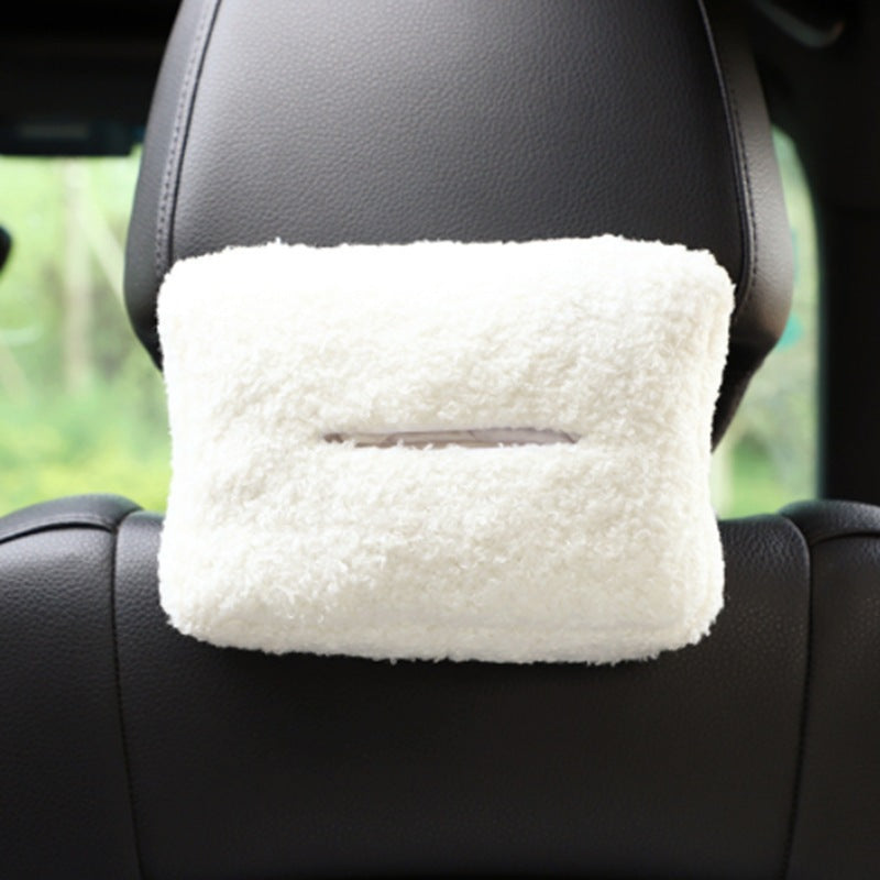 Car Puppy Tissue Seat Back Multifunctional Car Hanging Cartoon Cute Tissue Box Cover Women's Stuffed