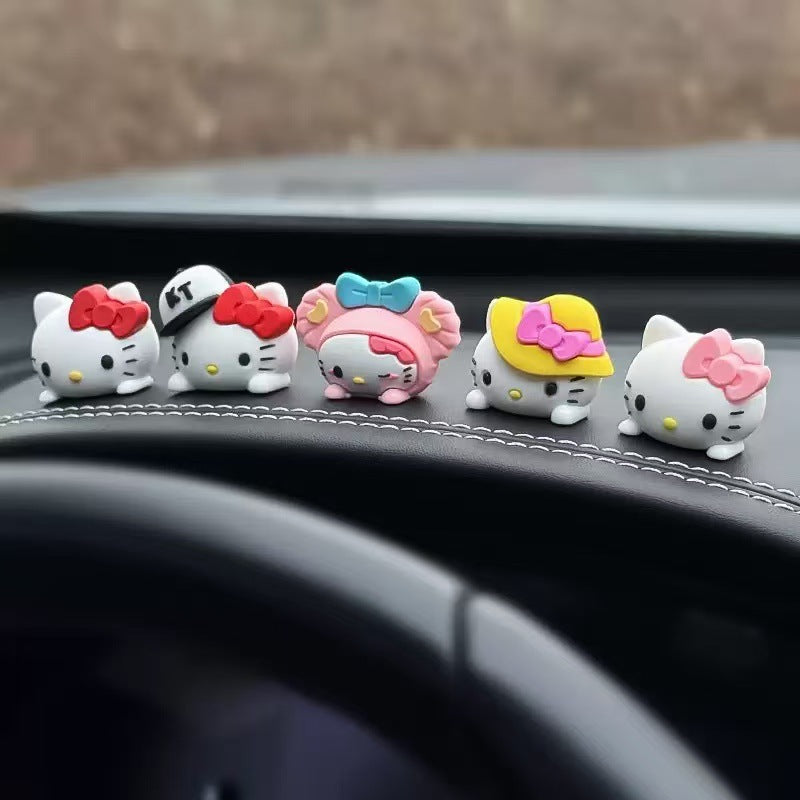 Hellokitty Hello Kitty Dashboard Decoration Cartoon Internet Celebrity Car Interior Kt Cat Car Ornament